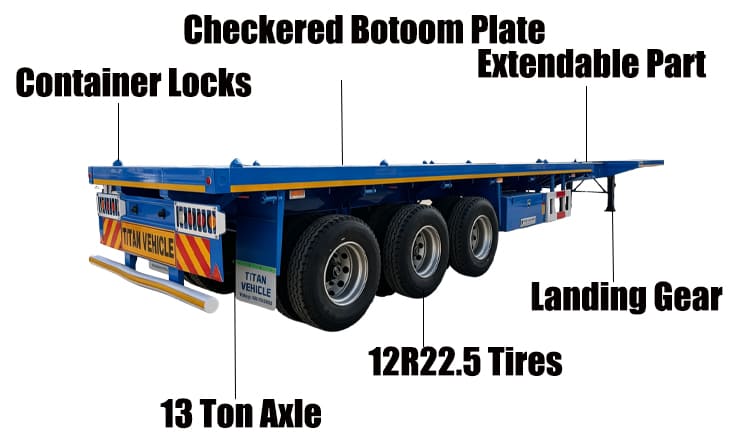 24M Extendable Flatbed Trailer for Sale in Nigeria