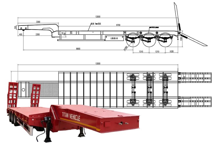 3 Axle 40 Ft Semi Lowbed Trailer for Sale in Nigeria