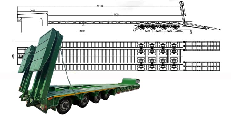 4 Line 8 Axle Low Loader Trailer for Sale in Nigeria