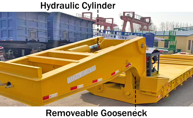 3 Axle 60 Tons Hydraulic Removable Gooseneck Trailer for Sale in Nigeria