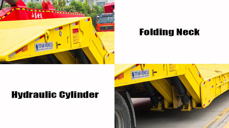 120 ton 2 Line 4 Axle Folding Neck Trailer for Sale in Nigeria