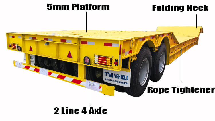 120 ton 2 Line 4 Axle Folding Neck Trailer for Sale in Nigeria