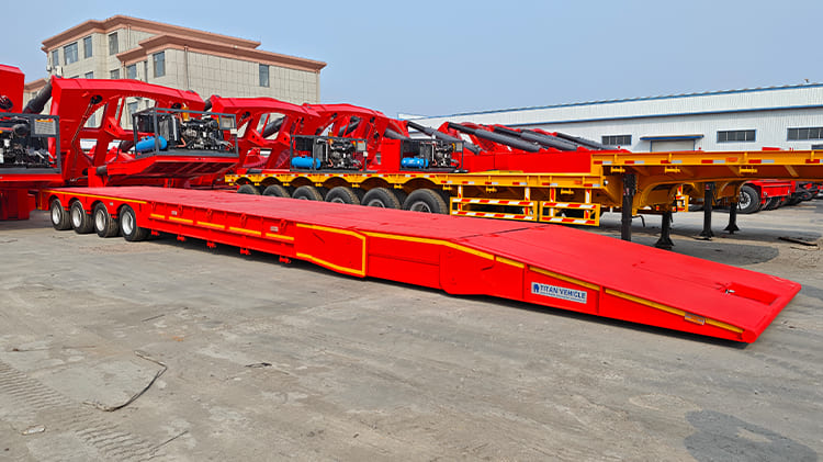 4 Axle 120 Ton Folding Gooseneck Trailer for Sale in Nigeria