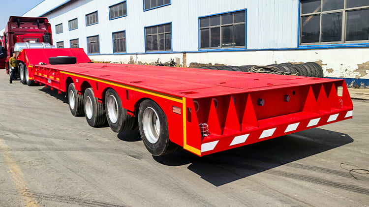 4 Axle 120 Ton Folding Gooseneck Trailer for Sale in Nigeria