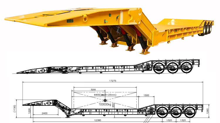 3 Axle Folding Neck Lowboy for Sale in Nigeria