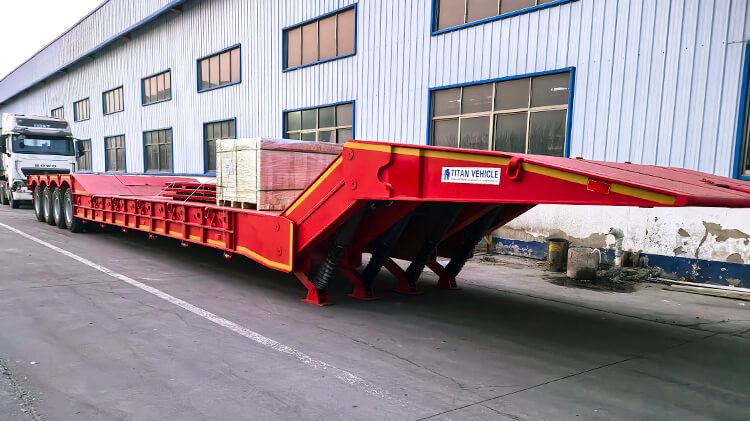 4 Axle 120 ton Folding Neck Lowboy Trailer for Sale in Nigeria