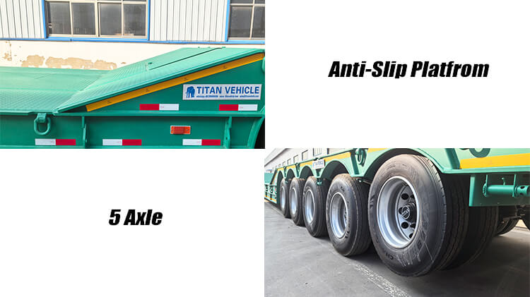 5 Axle Front Loading Low Bed Trailer for Sale in Nigeria