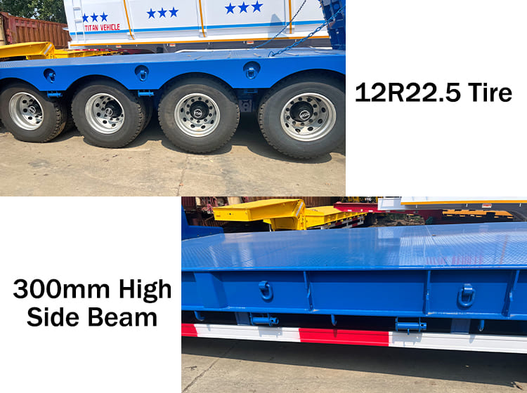4 Axle 100T Lowbed Trailer For Sale in Nigeria Abuja