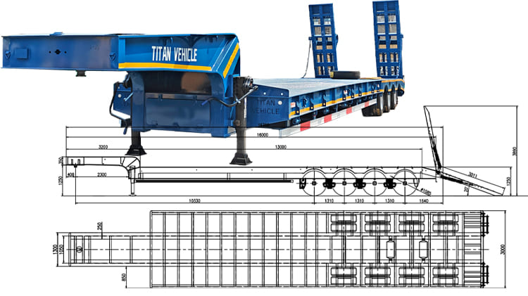 Tri Axle Low Bed Trailer for Sale Price in Nigeria