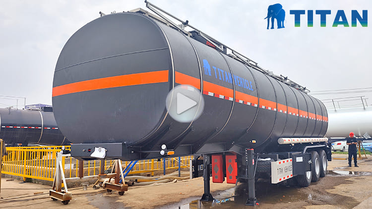 3 Axle Hot Oil Asphalt Tanker Trailer for Sale in Nigeria