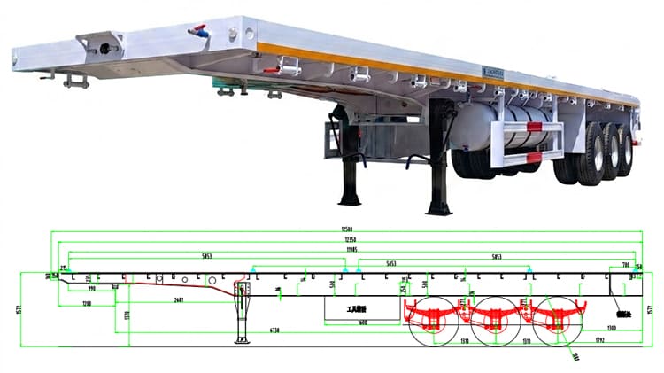 TITAN Tri Axle Flatbed Trailer for Sale in Lagos, Nigeria