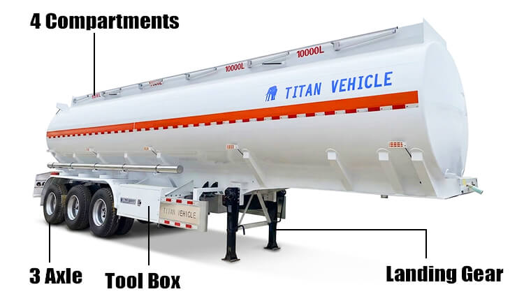 3 Axle 40000 Liters Fuel Tanker Trailer for Sale in Nigeria