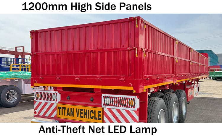 3 Axle 60 Tons Drop Side Semi Trailer for Sale in Nigeria