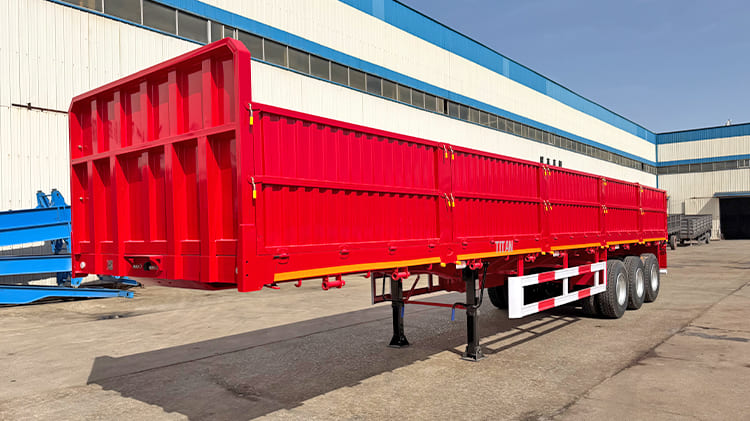 3 Axle 60 Tons Drop Side Semi Trailer for Sale in Nigeria