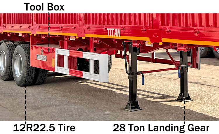 3 Axle 60 Tons Drop Side Semi Trailer for Sale in Nigeria