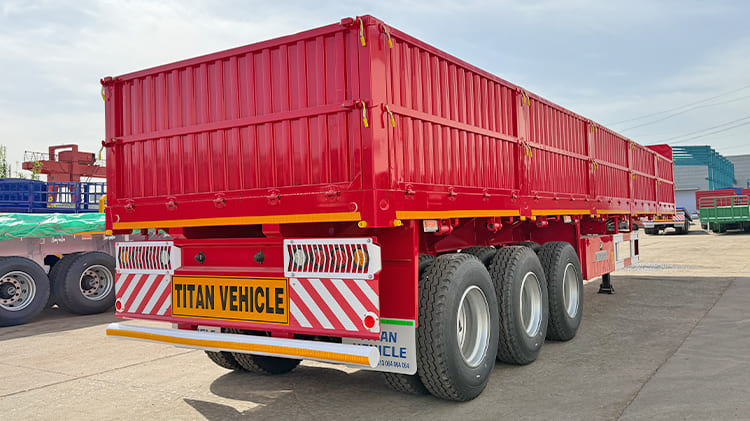 3 Axle 60 Tons Drop Side Semi Trailer for Sale in Nigeria