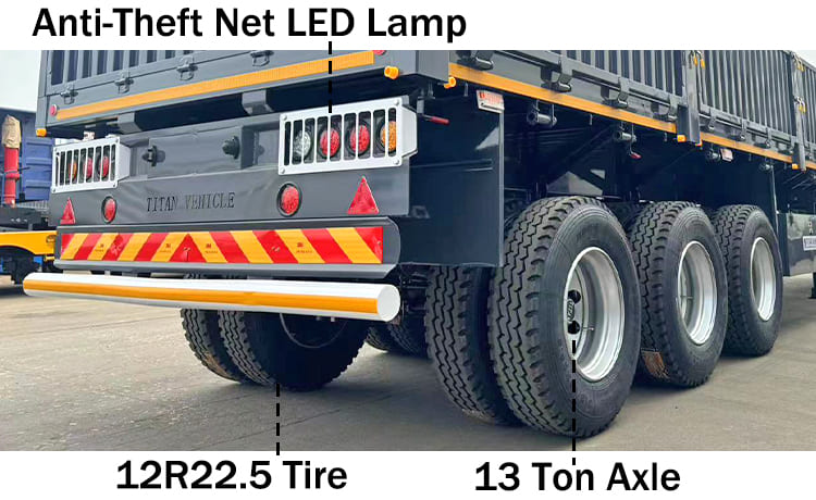 Tri Axle Side Wall Semi Trailer for Sale in Nigeria Lagos