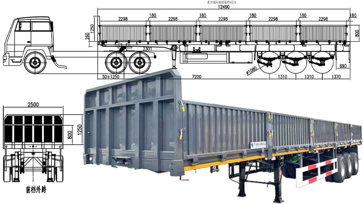 Tri Axle Side Wall Semi Trailer for Sale in Nigeria Lagos