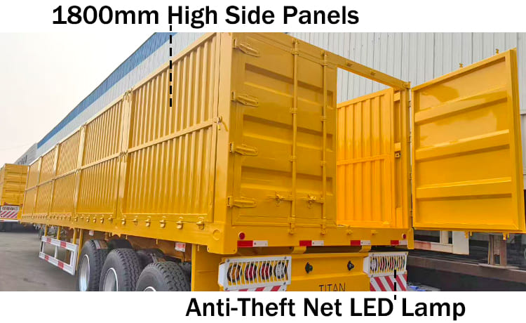 3 Axle Side Wall Cargo Semi Trailer for Sale in Nigeria