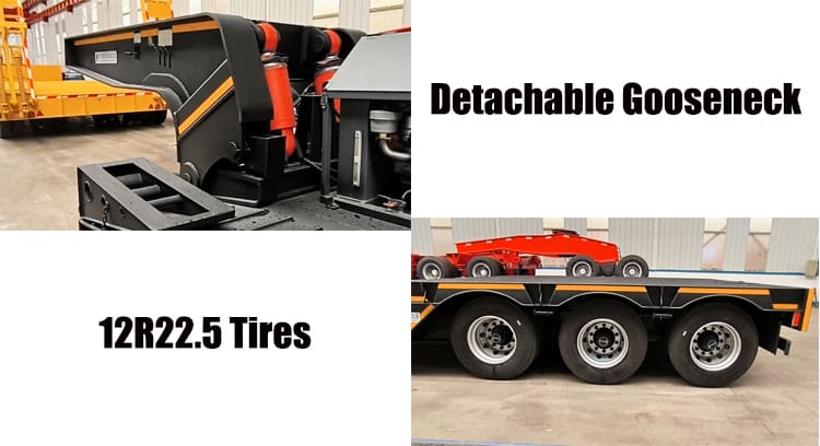 3 Axle Lowboy Gooseneck Trailer Truck for Sale in Nigeria 