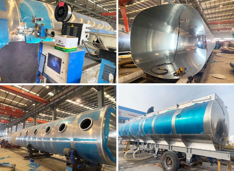 Tri Axle Aluminum Fuel Tanker Semi Trailer for Sale in Nigeria