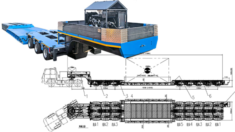 Hydraulic Multi Axle Modular Trailer for Sale in Nigeria