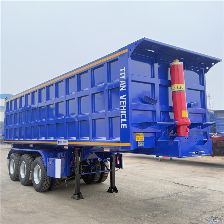 Hydraulic Tir Axle 60 Ton Tipper Trailer